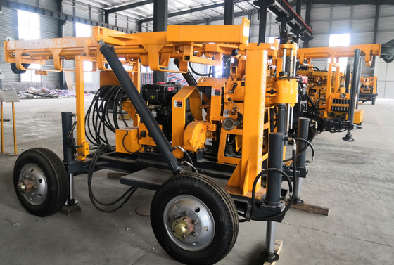 XY-200 Wheel type Mine small 200m underground borehole water well drilling rig machine