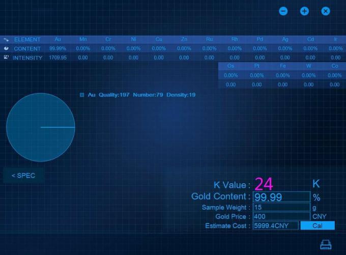 XF-A5 Espectrómetro Electrónico XRF Máquina de Prueba de Oro para Joyería de Metales Preciosos