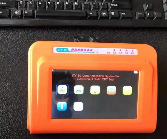 Máquina de anclaje CPT de penetrómetro de cono estático de tipo Cralwer para ensayo de datos QC, FS,U de la capacidad de carga de la base