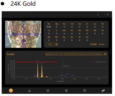 Instrumento de comprobación de pureza de oro por rayos X X3 Trade Assurance